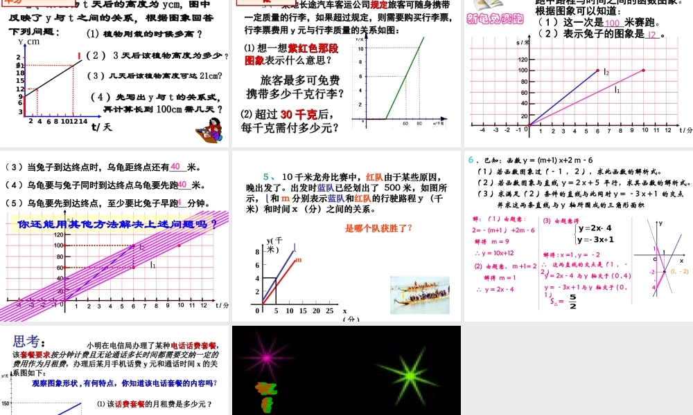 八年级数学下：第15章一次函数复习课件(北京课改版) 课件