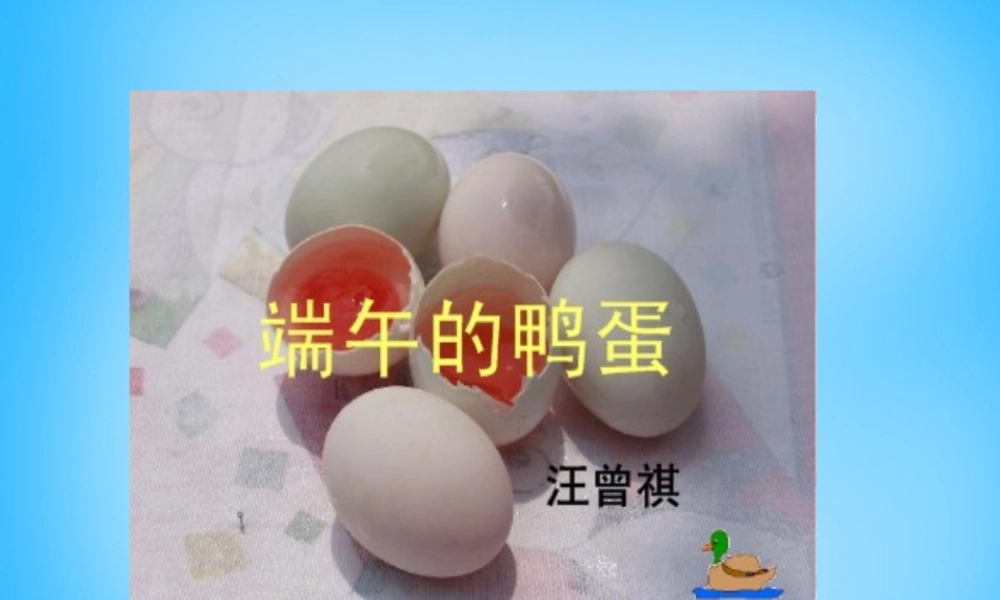 初级八年级语文下册 17 端午的鸭蛋课件 (新版)新人教版 课件
