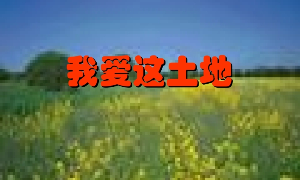 九年级语文下册 (我爱这土地)课件 人教新课标版 课件