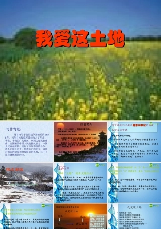 九年级语文下册 (我爱这土地)课件 人教新课标版 课件