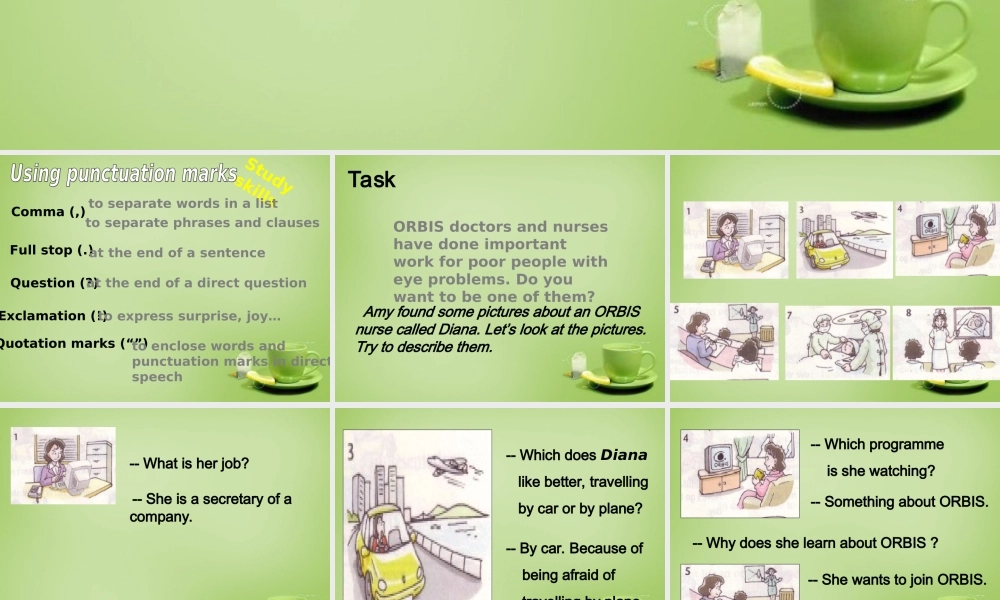 八年级英语下册 Unit 7 International Charities Study skills  task课件 (新版)牛津版 课件