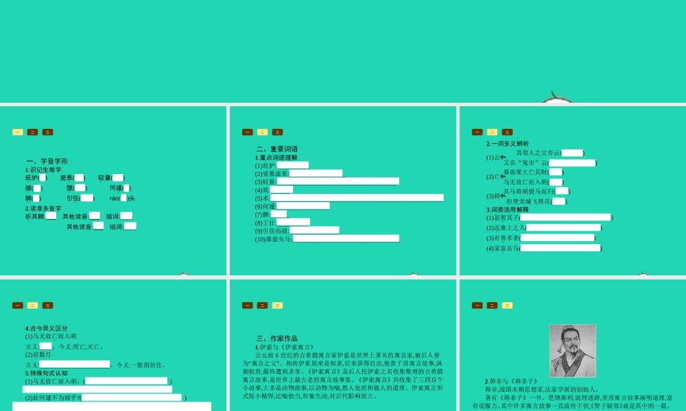 七年级语文上册 第六单元 30 寓言四则课件 (新版)新人教版 课件