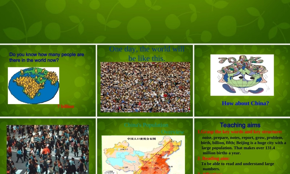 八年级英语上册 Module 9 Unit 1 The population of China is about 1.37 billion课件 (新版)外研版 课件