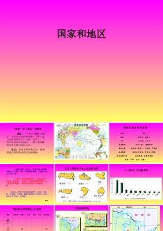 八年级地理上册：第四单元第一节 国家和地区(课件)中图版 课件
