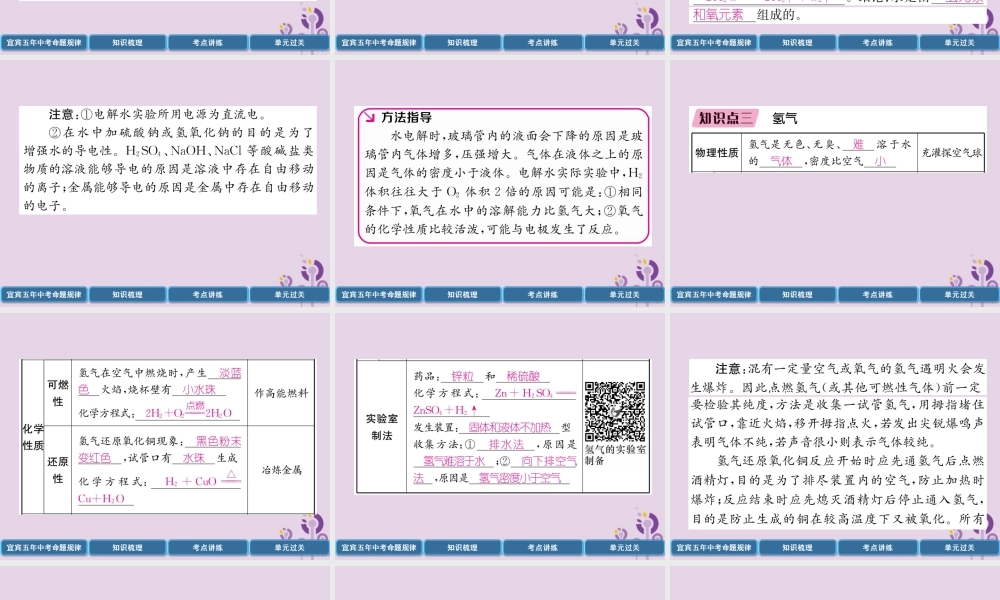 中考化学总复习 第1编 教材知识梳理 第4单元 自然界的水 第1讲 自然界的水(精讲)课件