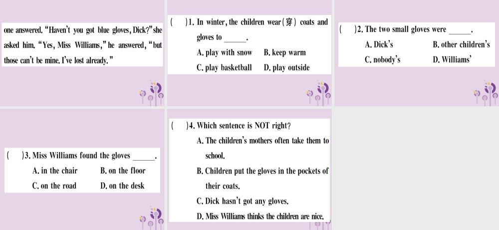 七年级英语下册 Module 1 Lost and found Unit 3 Language in use习题课件 (新版)外研版 课件