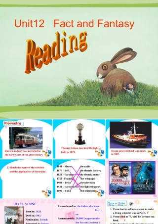 人教版Unit12 Fact and fantasy 课件
