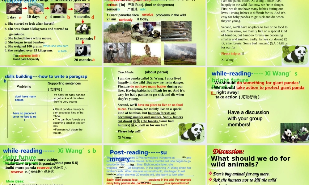 八年级英语上册(Unit 5 Wild animals Reading 1)课件 (新版)牛津版 课件