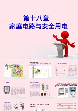 九年级物理下册 18.1 家庭电路课件 (新版)粤教沪版 课件