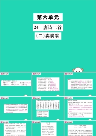 八年级语文下册 第六单元 24 唐诗二首 第2课时 卖炭翁课件 新人教版 课件