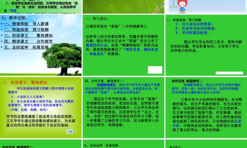 九年级语文上册 第10课(孤独之旅)课件 人教新课标版 课件