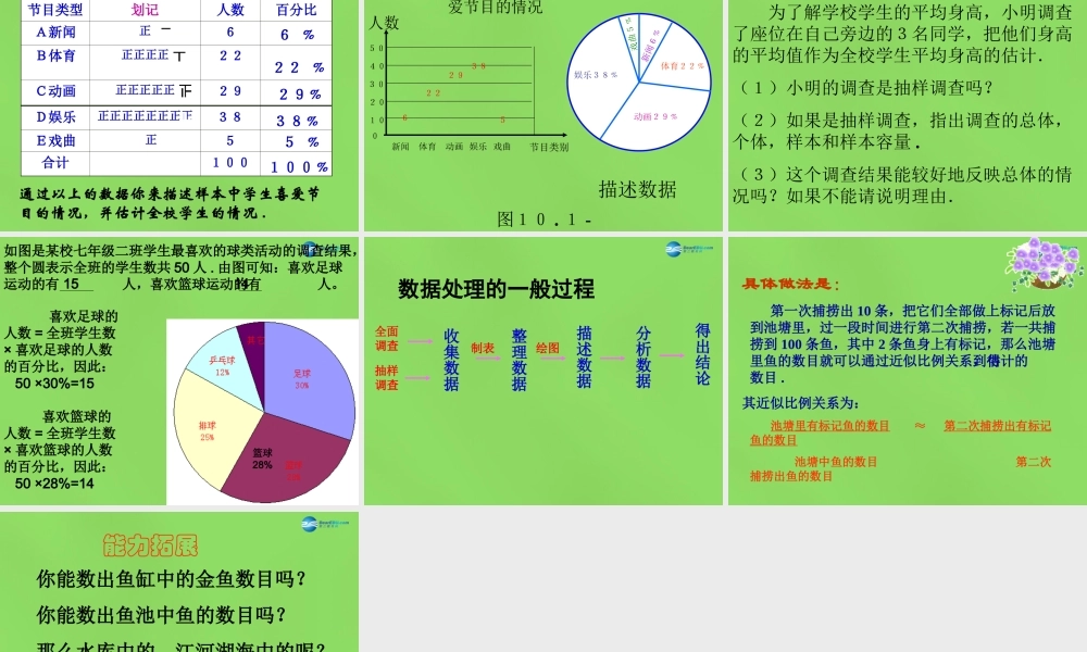 七年级数学下册(10.1 统计调查)课件2 (新版)新人教版 课件