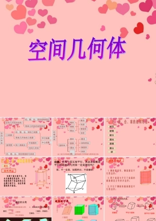 广东惠州市高一数学(空间几何体复习)课件