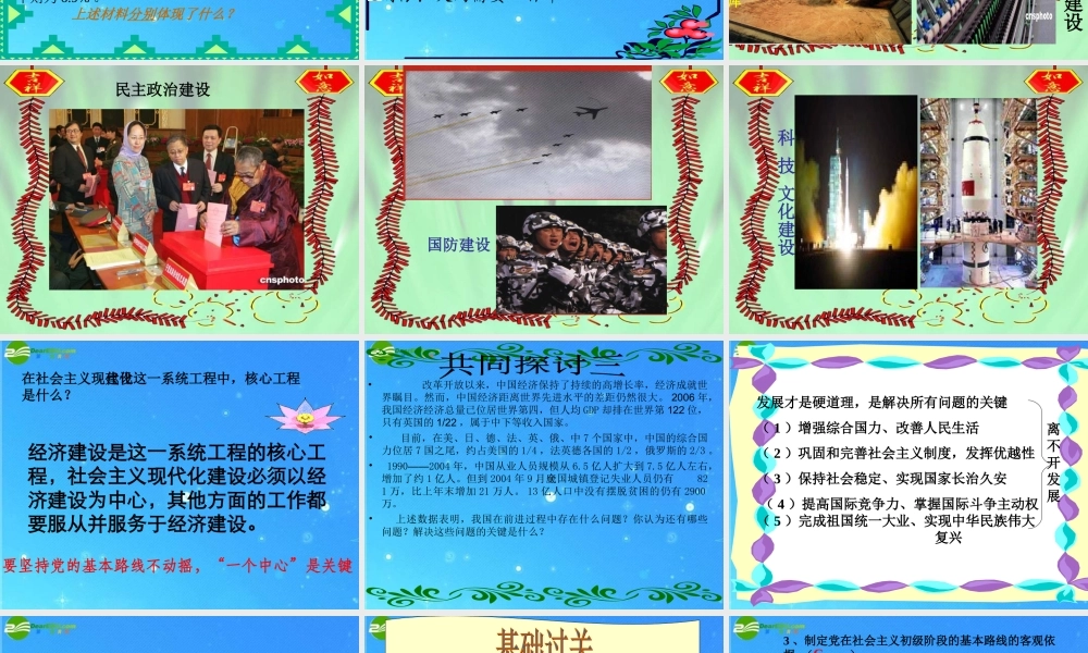 九年级政治(发展是硬道理)课件 鲁教版 课件