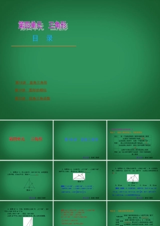 中考数学 第四单元 三角形(二)复习课件