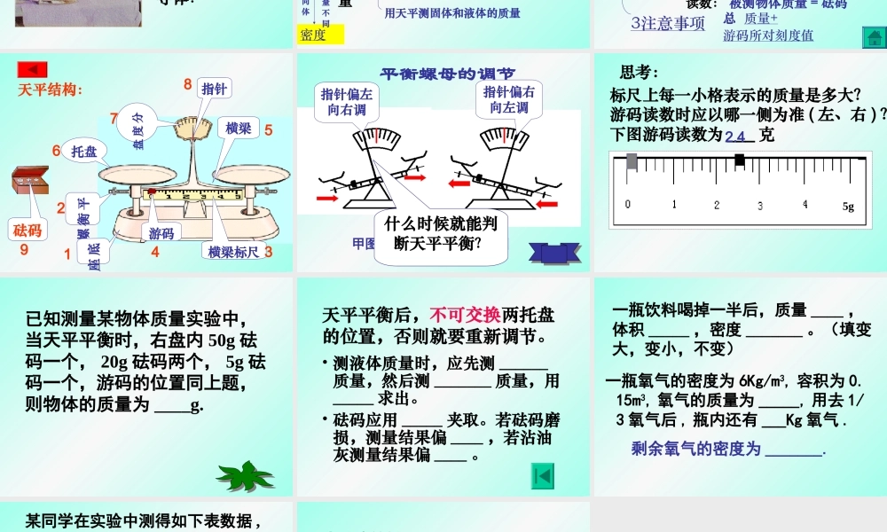 八年级物理我们周围的物质复习课件 粤教沪版 课件