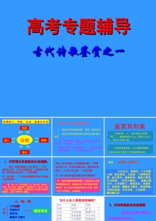 古典诗歌鉴赏形象意象意境 高考专题指导 诗歌鉴赏课件锦[整理17套]人教版 高考专题指导 诗歌鉴赏课件锦[整理17套]人教版