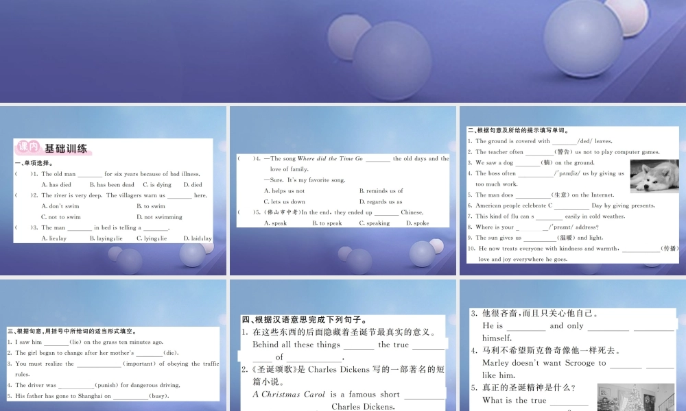 九年级英语全册 Unit 2 I think that mooncakes are delicious(第5课时)课件 (新版)人教新目标版 课件