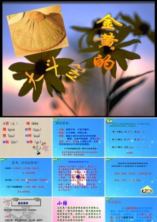 七年级语文上册 第五单元(金黄的大斗笠)课件 人教新课标版 课件