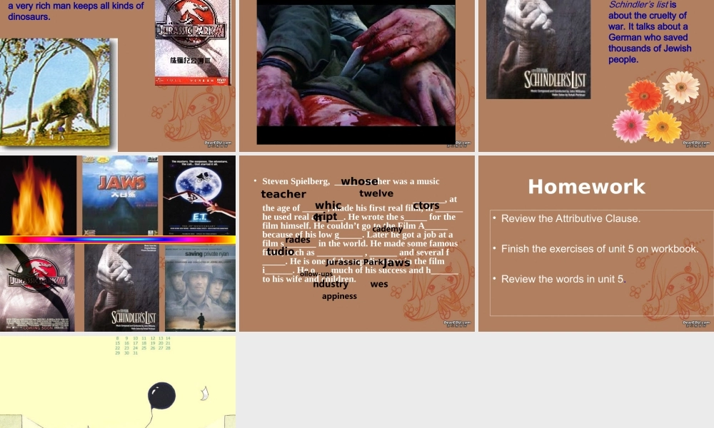 云南省高一英语Unit5 The silver Screen课件 新课标 人教版 课件
