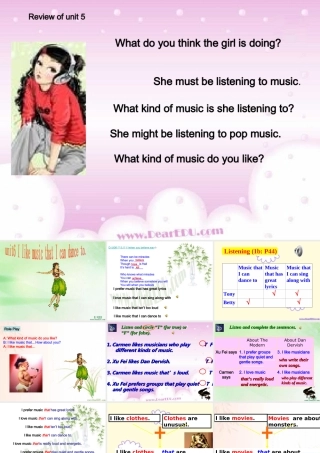 九年级英语Unit6 I lake music that I can dance to 人教新目标版 课件