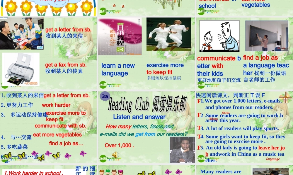 八年级英语上册 unit0B-3a课件 人教新目标版 课件