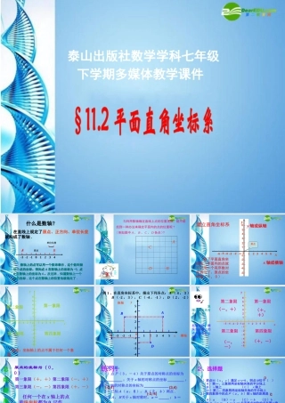 七年级数学下册 11.2平面直角坐标系课件 青岛版 课件