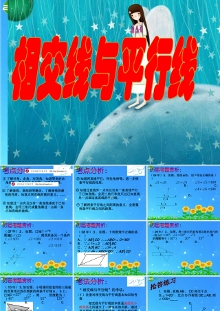 中考数学复习 相交线与平行线 课件 人教新课标版 课件