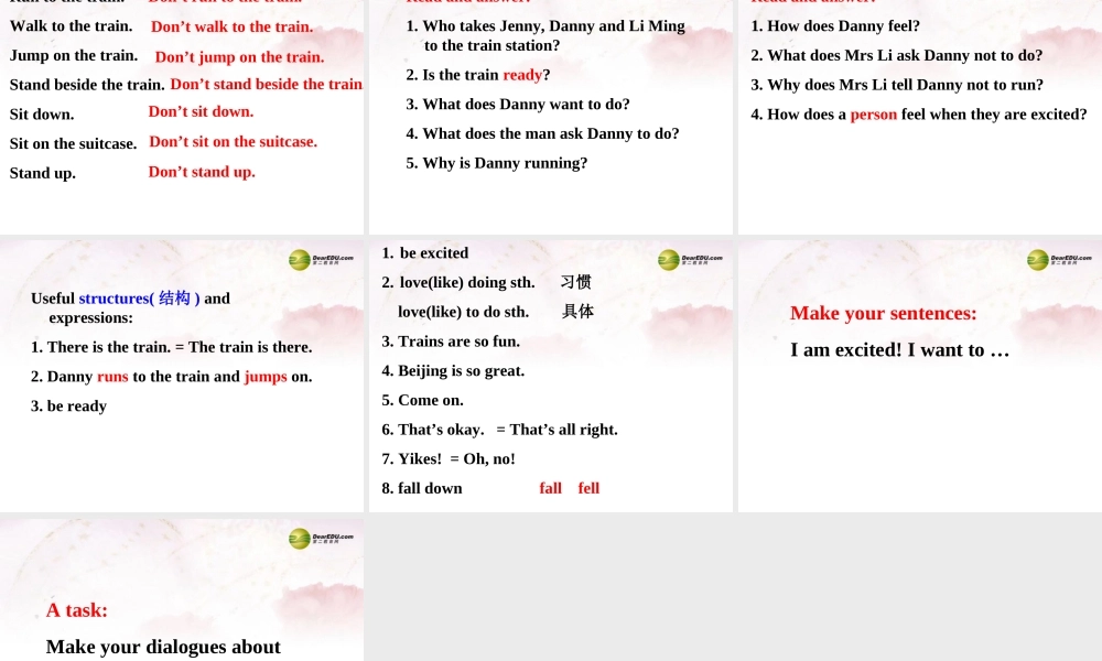 中学七年级英语下册 Lesson 7 Buying Train Tickets课件 冀教版 课件