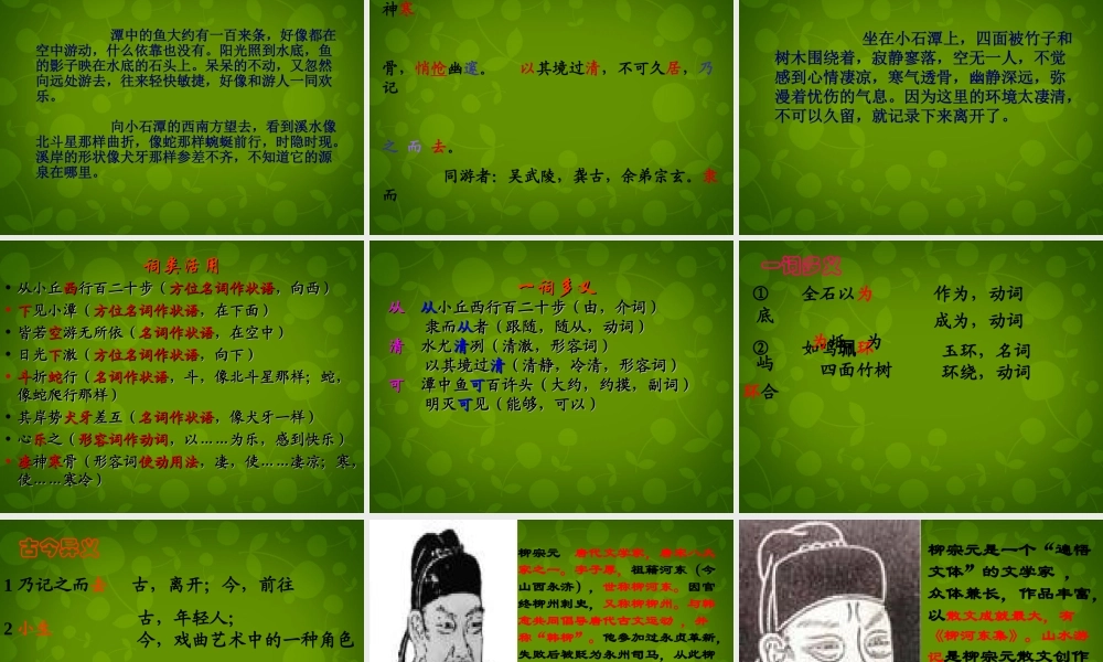 八年级语文上册 16 小石潭记课件2 苏教版 课件