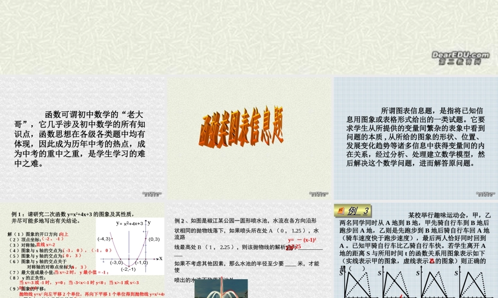 中考数学中的函数应用题 新课标 试题