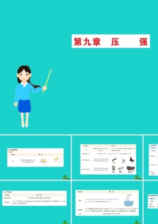 八年级物理下册 期末抢分必胜课 第九章 压强课件 (新版)新人教版 课件