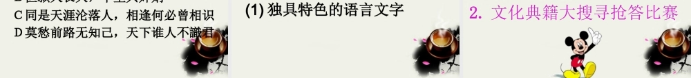 九年级政治 51中华文化 源远流长 博大精深教学课件 人教新课标版 课件