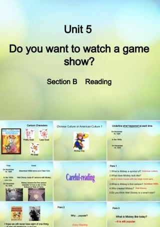 八年级英语上册(Unit 5 Do you want to watch a game show Section B(Reading))课件 (新版)人教新目标版 课件