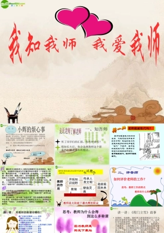 八年级政治上册 第二单元(我知我师 我爱我师)课件  人教新课标版 课件