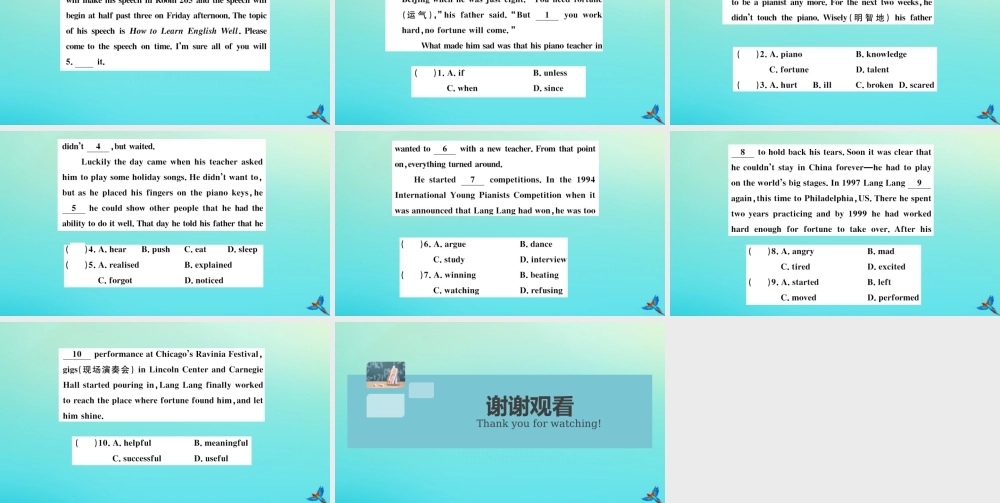 九年级英语上册 Module 3 Heroes Unit 2 There were few doctors，so he had to work very hard on his own习题课件 (新版)外研版 课件