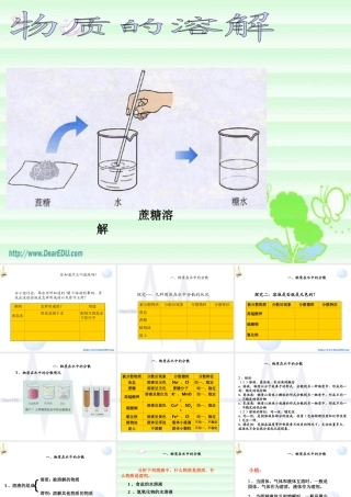 新课标 沪教版初三化学物质的溶解性1 课件