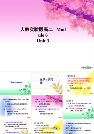 广东地区高二英语Module6 Unit3 Grammar课件 人教实验版 课件
