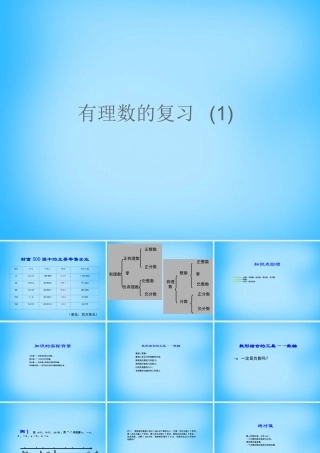 中学七年级数学上册 第一章 有理数复习课件 (新版)新人教版 课件