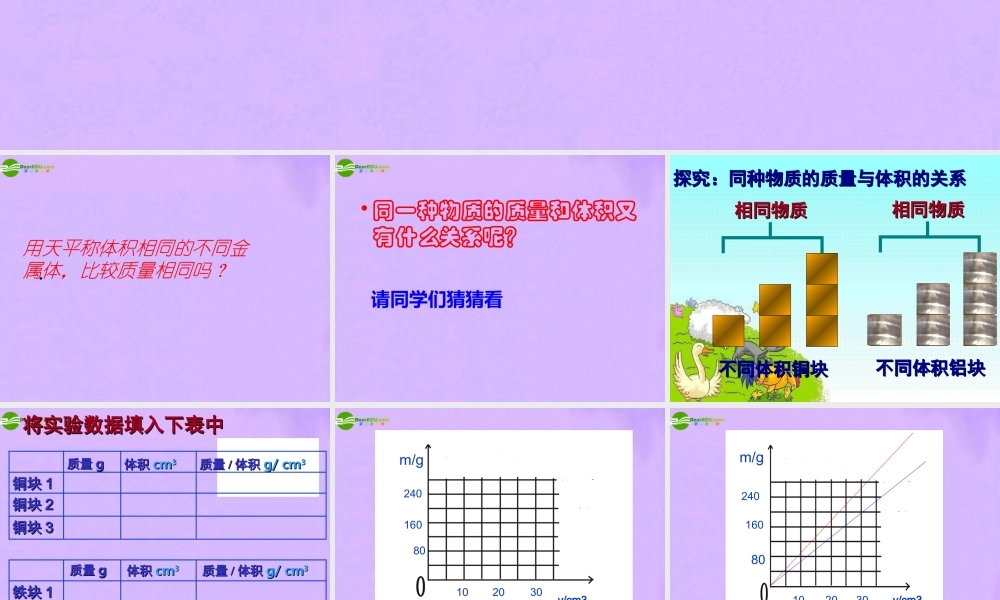 九年级物理(113密度)课件 人教课标版 课件