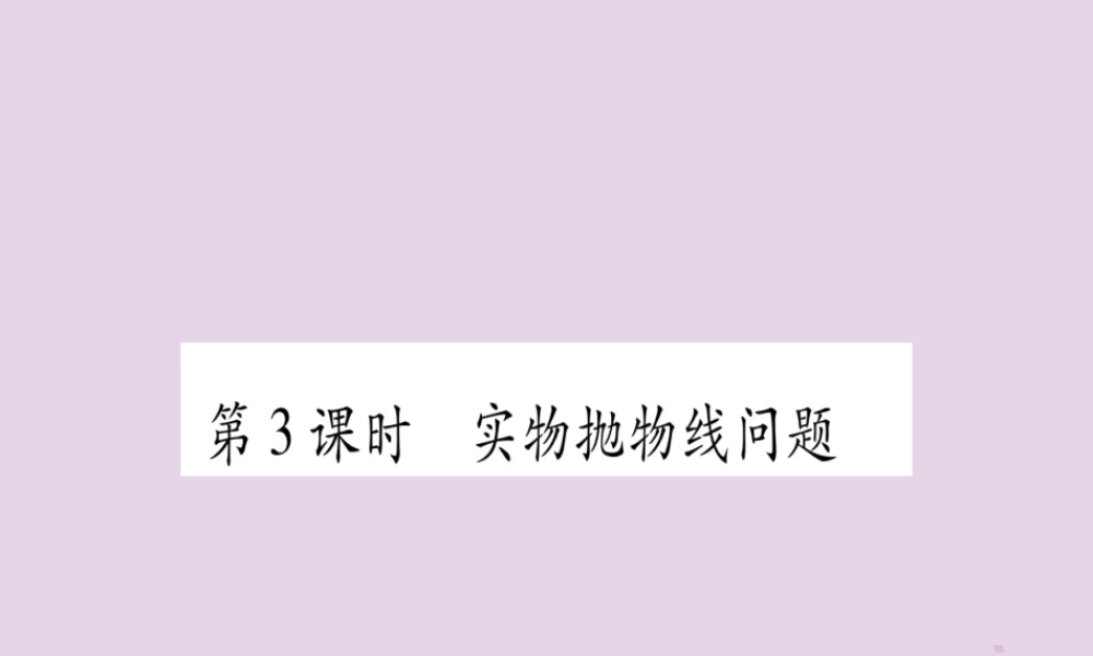 九年级数学上册 第二十二章 二次函数 223 实际问题与二次函数 第3课时 作业课件 (新版)新人教版 课件