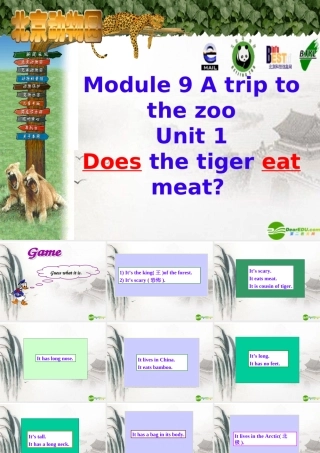 七年级英语上册 Module 9 Unit 1 Does the tiger eat meat课件 外研版 课件