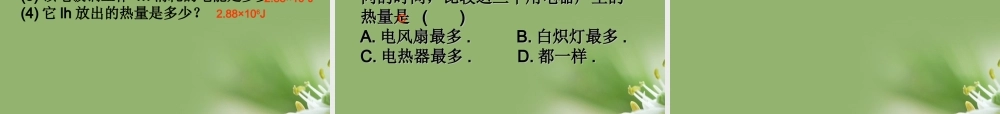 九年级科学上册 电热器课件 浙教版 课件