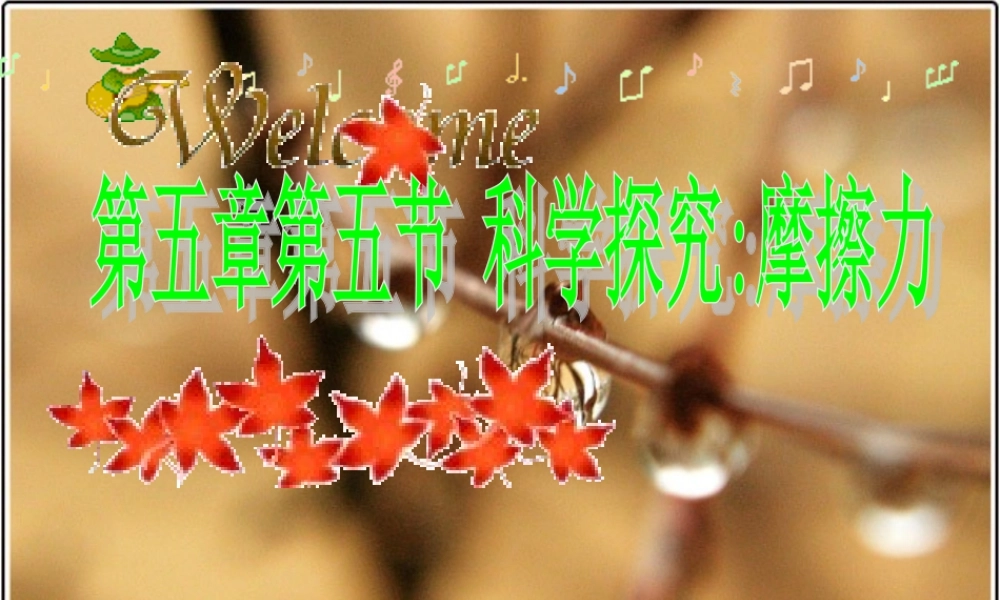 八年级物理科学探究 摩擦力山东省优质课课件 上科版 课件