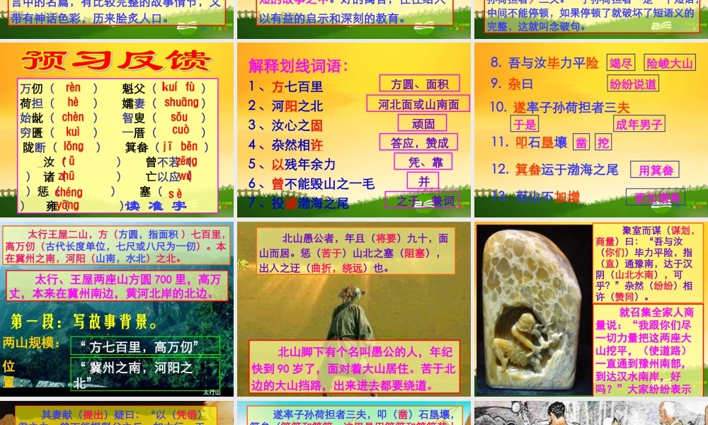 九年级语文下册(愚公移山)教学课件 人教新课标版 课件