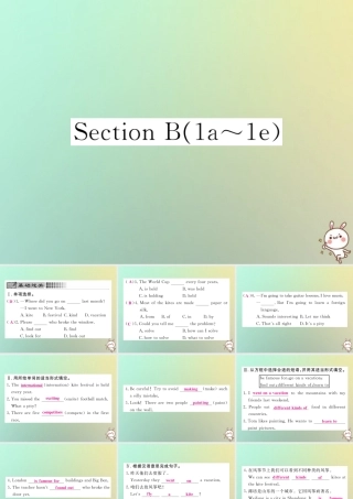 九年级英语全册 Unit 5 What are the shirts made of Section B(1a 1e)课时检测课件 (新版)人教新目标版 课件