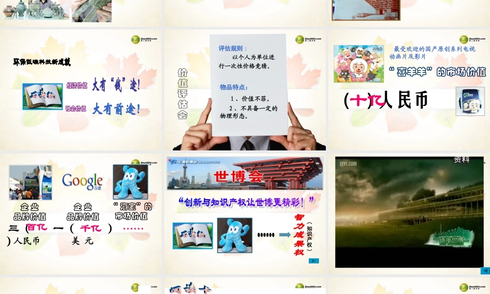 八年级政治下册 第7课第二框 无形的财产课件 新人教版 课件