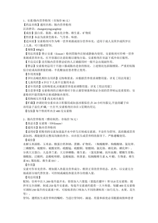 肠内营养制剂种类详解