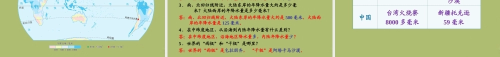 中学七年级地理上册 3.3 降水的变化与分布教学课件(新版)新人教版 课件