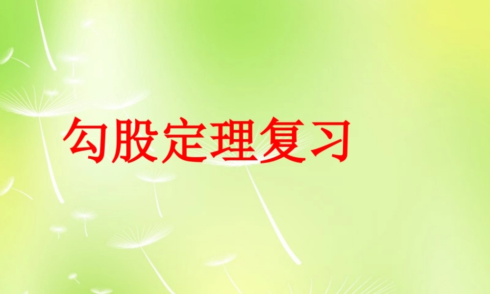 八年级数学上册 第3章 勾股定理课件2 (新版)苏科版 课件